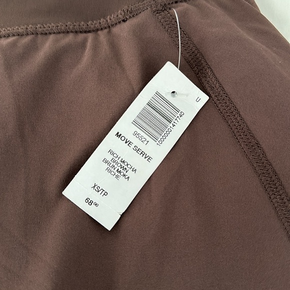 NEW TnAction move serve micro skirt in rich mocha brown - Picture 3 of 8